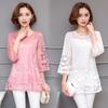 BLACK Women Summer Blouses Shirt Chiffon Women Tops Plaid Half Sleeves Women Blouses Plus Size Blusas White Red Black Lace Solid Color Shirt