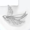 Contemporary Swallow Brooch Lightweight Alloy Jewelry With Polished Texture Gift For Birthdays Anniversaries Event