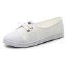 Women Boat Shoes White Canvas Shoes For Women Travel Non-slip Shoes Low Platform Sneakers Shallow Cut Casual Female Flats Shoes