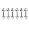 6PCS/Set 16G Stainless Steel Stud Earring 3/4/5mm Ball & Cone Screws Earrings Ear Bone Nail Piercing Body Jewelry