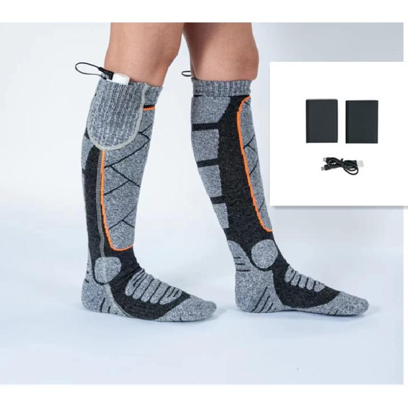 

Шкарпетки з підігрівом 5 В 5000 мАг, шкарпетки з підігрівом від батареї з 3 рівнями нагріву для катання на лижах, ковзанах, походів, прогулянок, риболовлі, їзди на велосипеді, мотоциклів A