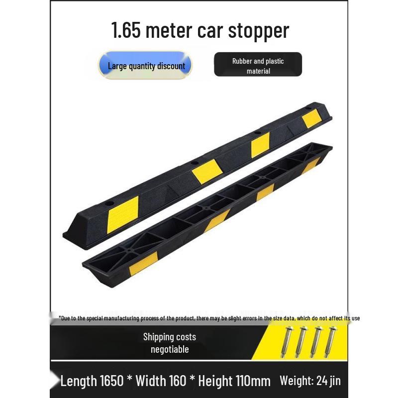 Rubber-Plastic Double Wheel Stopper Parking Device