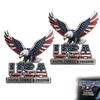 3D Raised Metal Design USA Faith Family Emblem Faith Family Freedom Slogan Durable Zinc Alloy Car Emblem