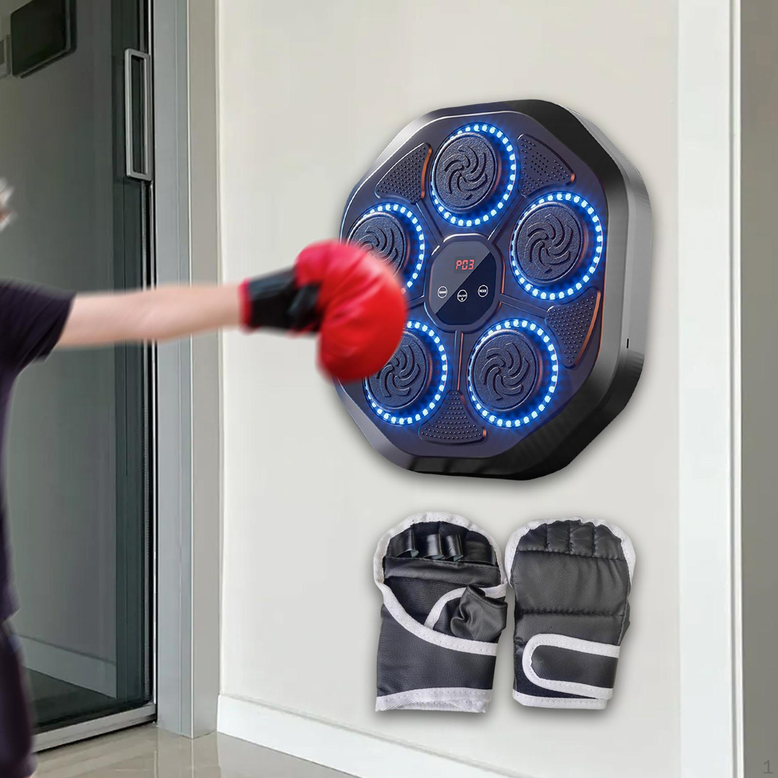 

Тренажер для бокса с музыкальным сопровождением, регулируемая скорость, настенная мишень для тхэквондо with Adults Gloves