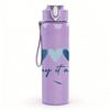 1PC One Day At A Time Hearts Art 750ml Color Plastic Sports Water Bottle Leakproof Flip Straw Lid Suitable for Sports Office Home Use