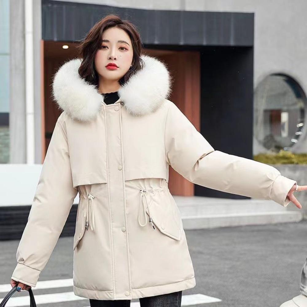 New down padded jacket women's medium and long Korean version loose large size padded jacket trendy