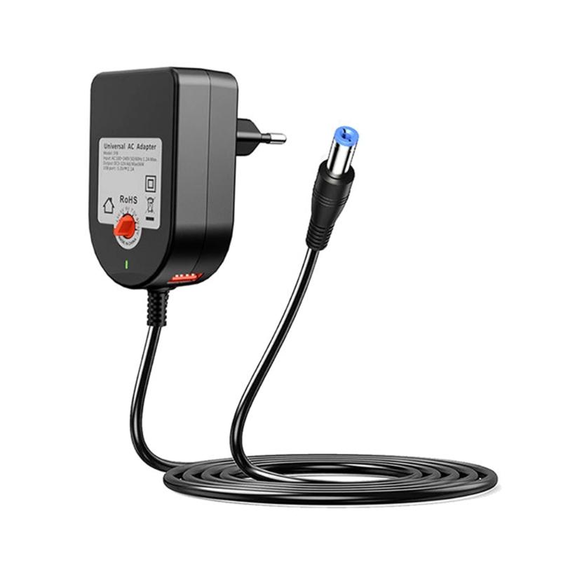 Adjustable 12V DC100-240V to DC5521 Power Supply Adapter 100-240V Input with Safety Protections