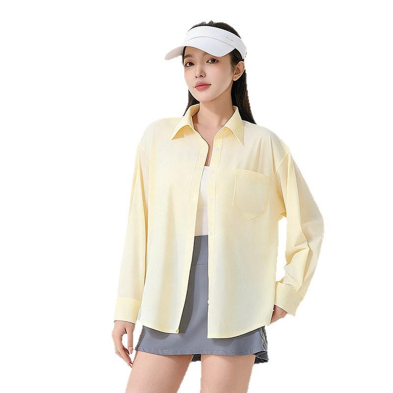 Lightweight sunscreen shirt women's summer UV protection loose outdoor sunscreen clothes women's 1011 new jacket lazy wind