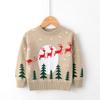 New Christmas Reindeer Sweaters for Children, Autumn and Winter Knitted Sweaters for Boys, Girls and Babies