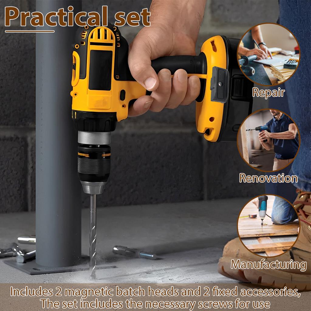 2 Sets Tools Belt Clip Magnetic Bit Holder Replacement Hooks Clips, Power Tools Belt Buckle AccessoriesTool for Impact Drills