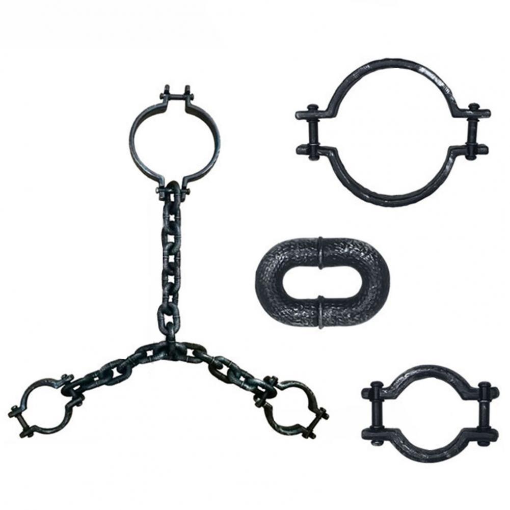1 Set Halloween Prisoner Costume Chain Props Death Chain Decoration Accessories Cosplay Props Halloween Masquerade Party Supply