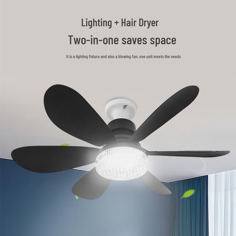 Luz LED con Ventilador - Rosca E27, Fácil Instalación, Control Remoto Silencioso, Tricolor, Diseño de Seis Palas para Dormitorio Infantil.