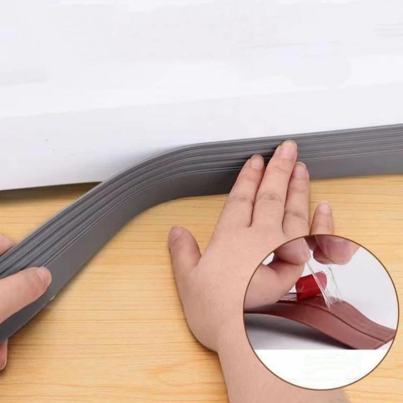 Door Bottom Seal Strip 1M Thickened Self Adhesive Silicone Soundproof Dustproof Easy Install for Apartment Door Gap Filler
