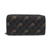 [Pre-Owned] Tiger Print Logo Long Zipper Canvas And Leather Wallet - Very Good #1688JJU