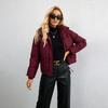 Women's  Winter Puffer Jacket, Stand Collar Quilted Warm Padded Coat with Zippered Pockets, Stylish and Lightweight Outerwear for Cold Weather