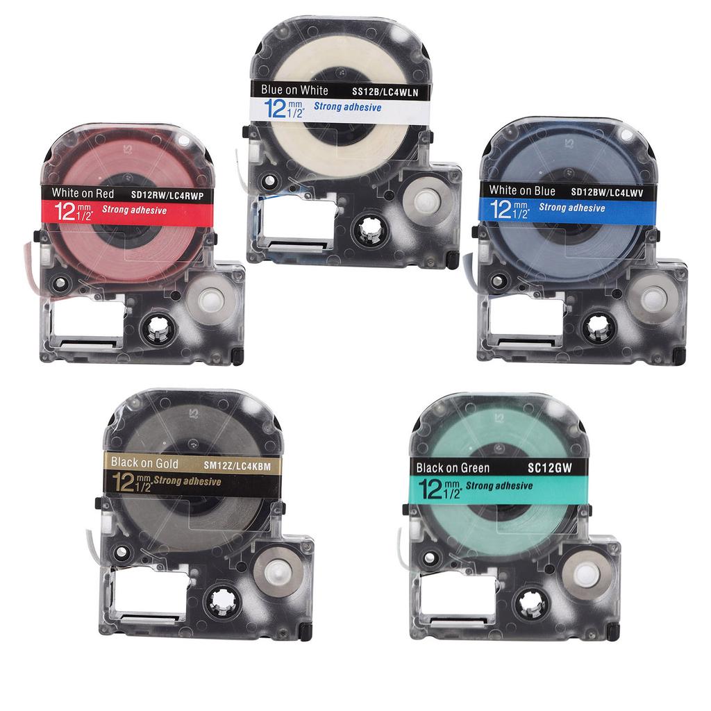 Label Tape 12mm OilProof AntiCorrosion WearResistant Transparent Label Maker Tape