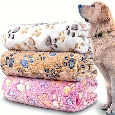 Manta para mascotas, adecuada para perros y gatos, fibra de poliéster suave, lavable a máquina, resistente a las manchas, con patrones cálidos y cómodos, tapete de invierno