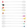 10PCS Cute Cocktail Drink Mixer Bar Stirring Mixing Sticks Spoons Bar Kitchen AccessoryL