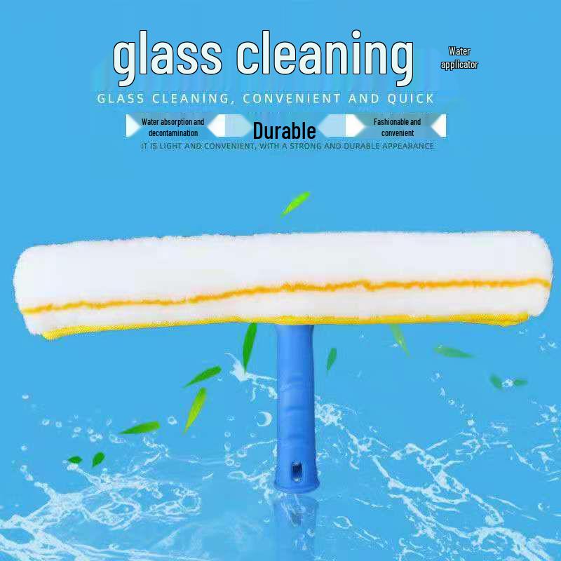 Nástroj na čištění skla: Teleskopická škrabka a stěrka na okna a podlahy