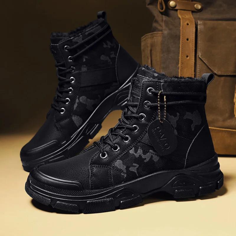 Male Shoes Non Slip Lace Up Casual Men's Snow Boots Sale Fashion In Promotion Classic Offers Y2k Size 45 Low Price High Quality