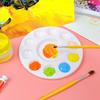 2 Stück 17CM Farbpalette 11 Vertiefungen Rund Antihaftbeschichtet Leicht zu Reinigen Kind Erwachsener Schüler Handwerk DIY Aquarell Mischen Öl Acryl