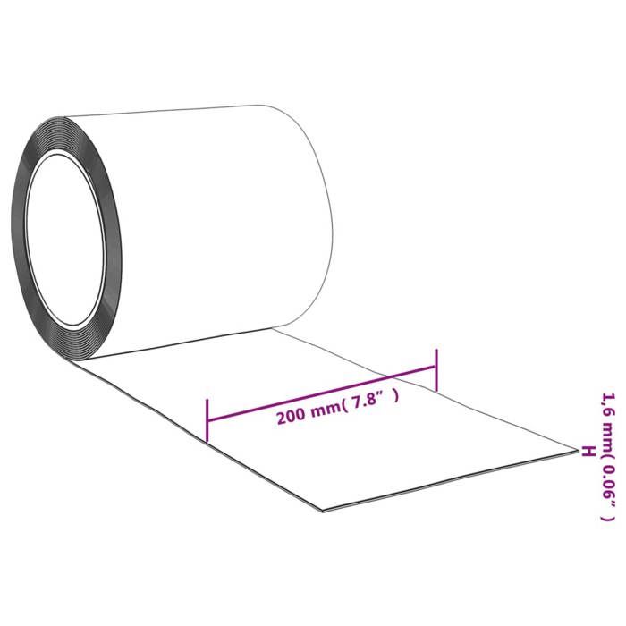 VidaXL Rideau de porte rouge 200 mmx1,6 mm 25 m PVC, bande de porte, rideau de bande pvc, rideau de porte pvc 153866
