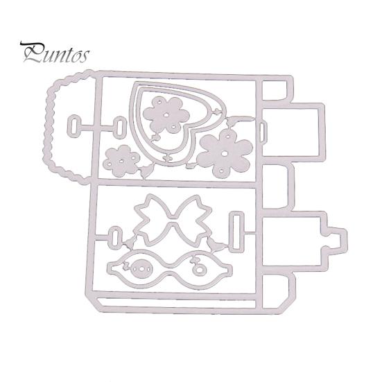 

Подарочная коробка сердце лук металлический трафарет DIY скрапбук тиснение бумажные карты ремесло серебряный