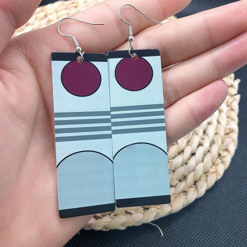 Demon Slayer: Kimetsu no Yaiba Tanjiro & Nezuko Acrylic Earrings - Trendy Anime Jewelry