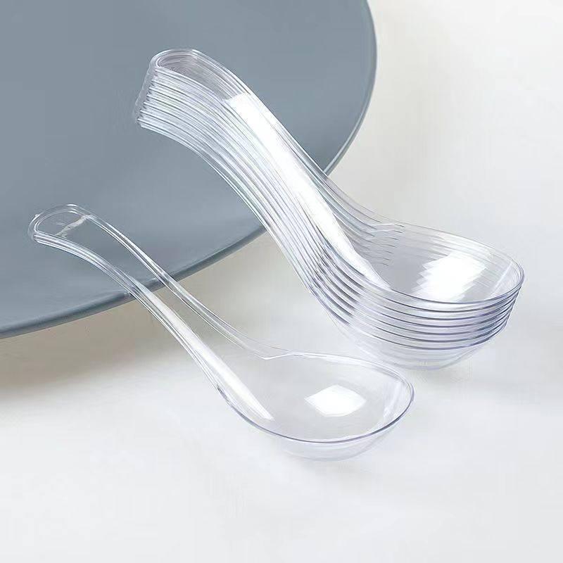 ZISIZ Individually Wrapped Disposable Plastic Spoon