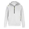 Men's Hooded Sweatshirt Casual Pullover Solid Color Half Zipper Simple Hooded Hoodie Man