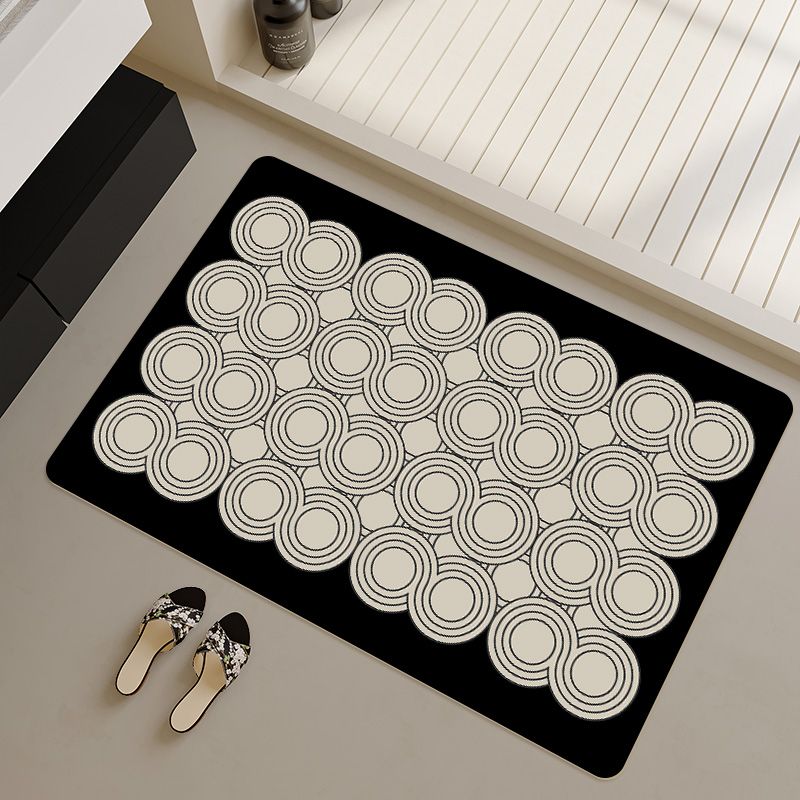 Bathroom floor mat cream wind diatom mud absorbent mat toilet door foot mat bathroom toilet quick drying non-slip carpet