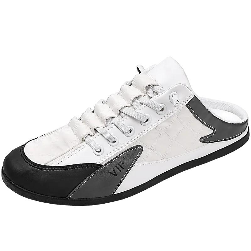 Summer  Half Slippers for Men Trendy Men's Flat Bottom Casual Shoes Soft Sole Support Shoes Men's Sneakers Zapatos De Hombre
