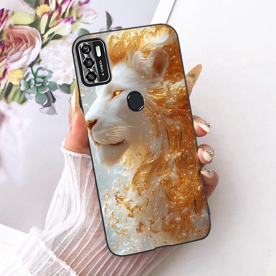 For ZTE Blade A7s 2020 Case A7020 Cute Lion Fashion Painted Cover Soft TPU Matte Phone Case For ZTE Blade A7s 2020 BladeA7s Bags