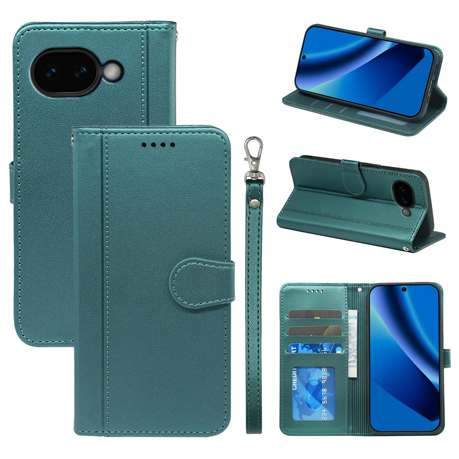 

For Google Pixel 10a Wallet Case Magnetic Snap Leather Phone Cover with Strap