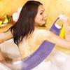 2pcs African Mesh Bath Scrub Towel, Double Sided Exfoliating Back Scrubber Long Net Bath Towel Gentle & Deep Cleanses The Body