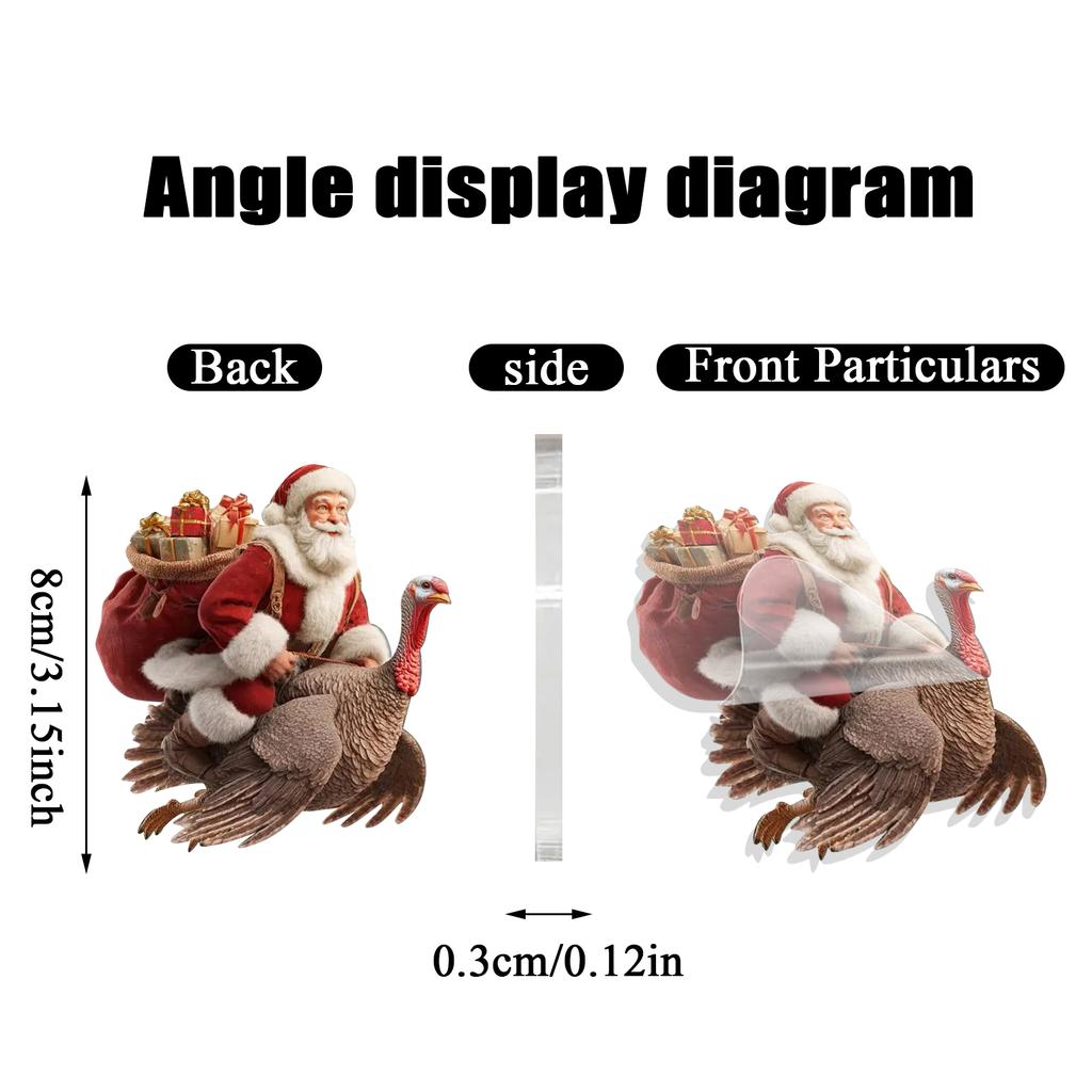 2D Weihnachtsschmuck, Flacher Weihnachtsbaum aus Acryl, Heimdekoration, Anhänger für den Weihnachtsbaum