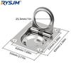 316 Stainless Steel Marine Boat Flush Pull Lift Ring Locking Recessed Locker Handle Yacht Hardware Accessories