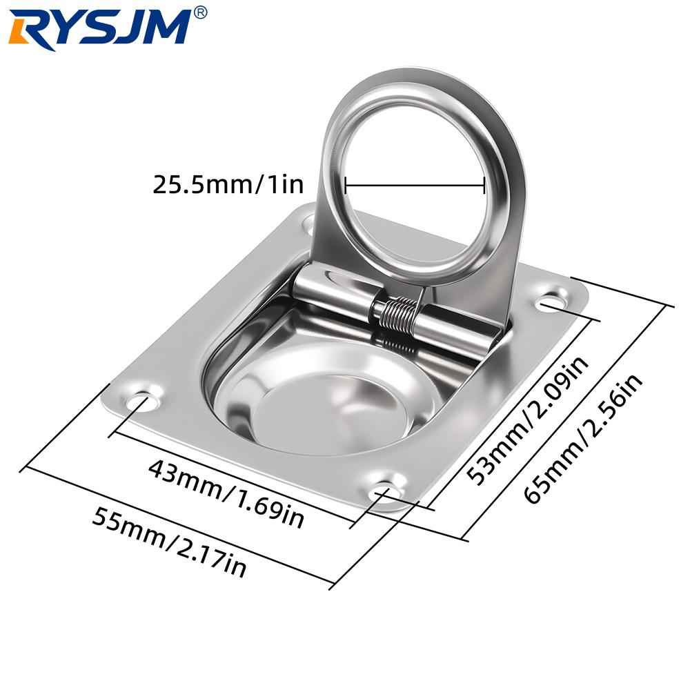 

316 Stainless Steel Marine Boat Flush Pull Lift Ring Locking Recessed Locker Handle Yacht Hardware Accessories
