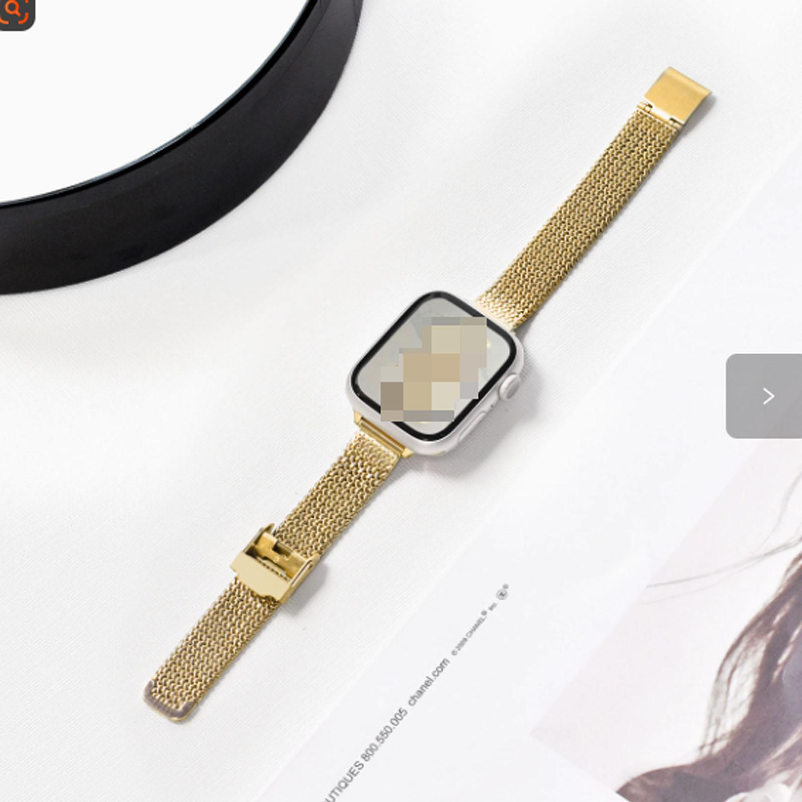 Stainless Steel Magnetic Mesh Band Compatible with 22MM Apple Watch Strap Adjustable Metal Milanese Loop Replacement Band One Size