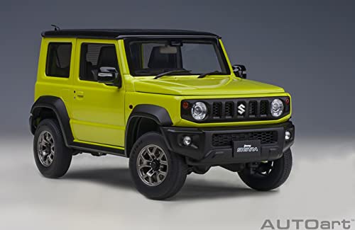 AUTOart 1/18 Scale Suzuki Jimny Sierra (JB74) Yellow with Black Roof, Finished Model, 78506
