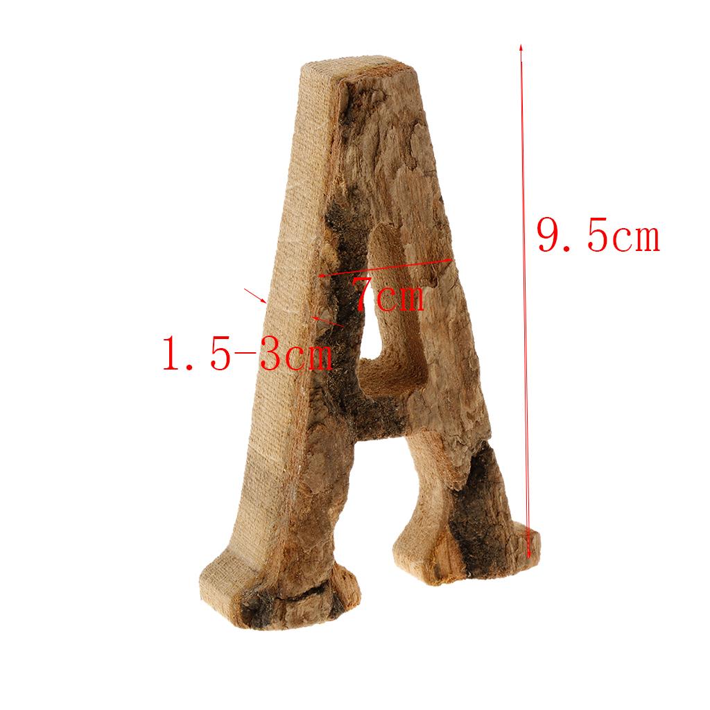 Handcraved Drevené písmená Čísla dverí Abeceda Písmeno Plávajúce meno