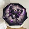 1PC Heart Wings Umbrella-8-Rib Reinforced, Automatic Open, Lightweight & Durable, Cute Fashion Accessory for Outdoor, Beach or Casual Use, Beach Umbre
