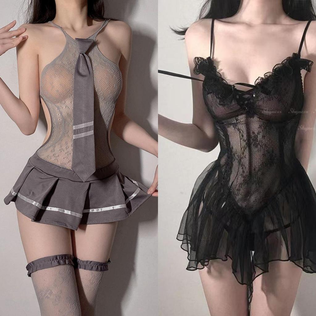 Seductive Plus-Size Lingerie & Outfits: Maid, Secretary, Teacher Themes, Tempting Sleepwear, No-Removal Needed, Pure to Passionate Styles for Women.