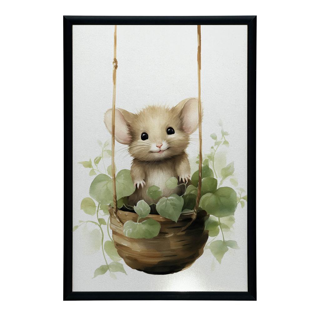 Mouse On a Swing Mouse On a Swing, 40X50 Cm, Frameless, Matte Paper 230 Gsm