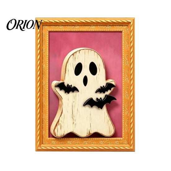 Holiday Decoration Magnet Halloween Pumpkin Frame Refrigerator Magnet, Vintage Ghost Fridge Whiteboard Decorative for Party Spooky Magnets