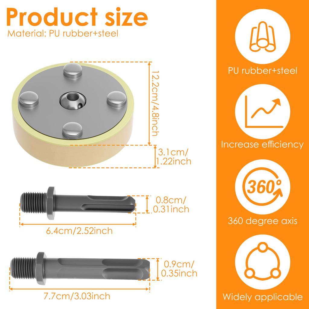 Tile Vibration Leveling Tool with an electric hammer drive system 360° Rotary Portable Floor Tiles Leveler