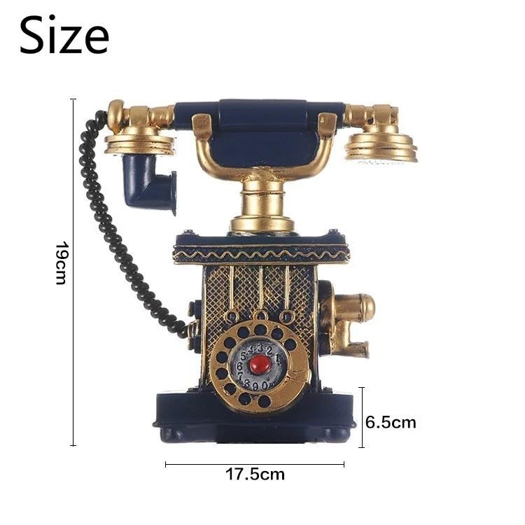1 Pcs Retro Resin Crafts Piggy Bank Creative Home Decoration European Style Telephone Decoration Piggy Bank Decoration