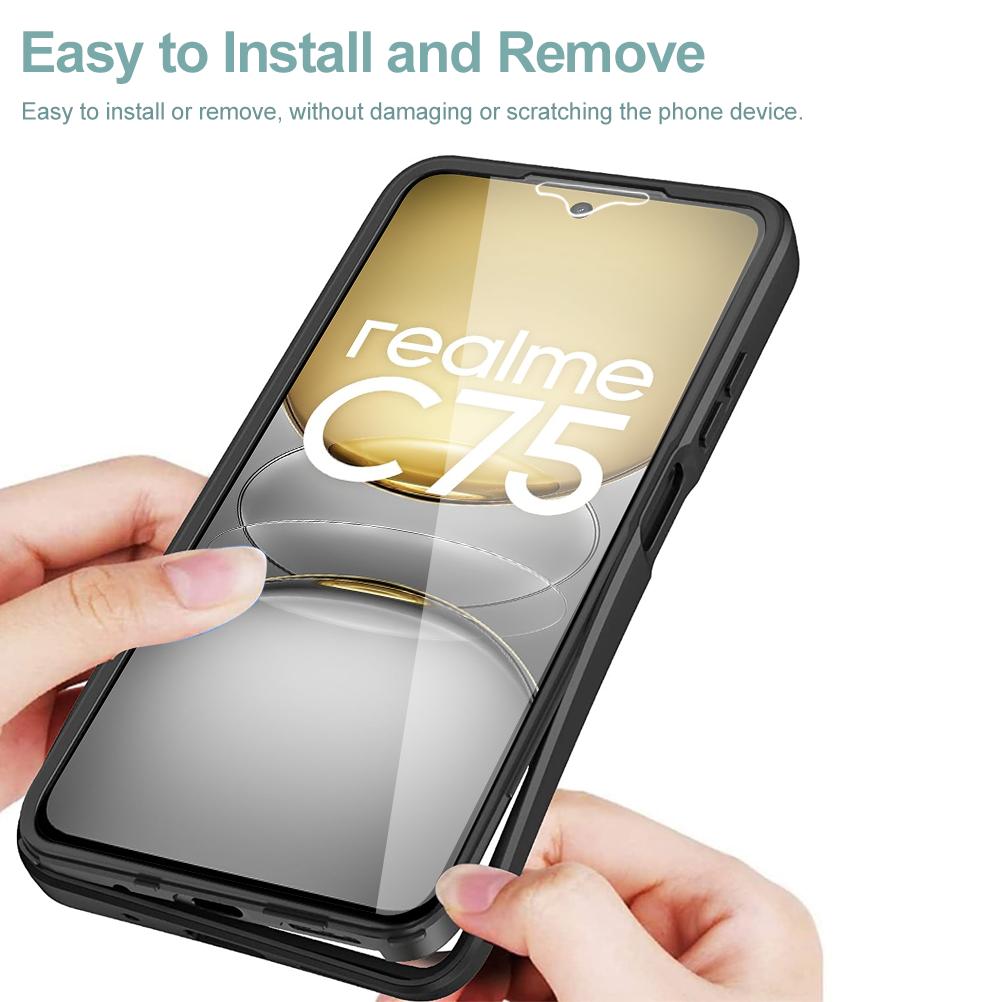 Etui 360 Stopni Do Realme C71 C75 C85 14T 8 9 14 15 Pro Plus 5G 6 C21Y C25Y Note 70 Wbudowana Ochrona Ekranu Pokrowiec Na Całe Ciało