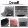 Marine Newsboy Gold for Going CZ302 [White Fang] Cap, Cap, Chain, Hat, Out, Travel, Brim, Women's, (Pink)