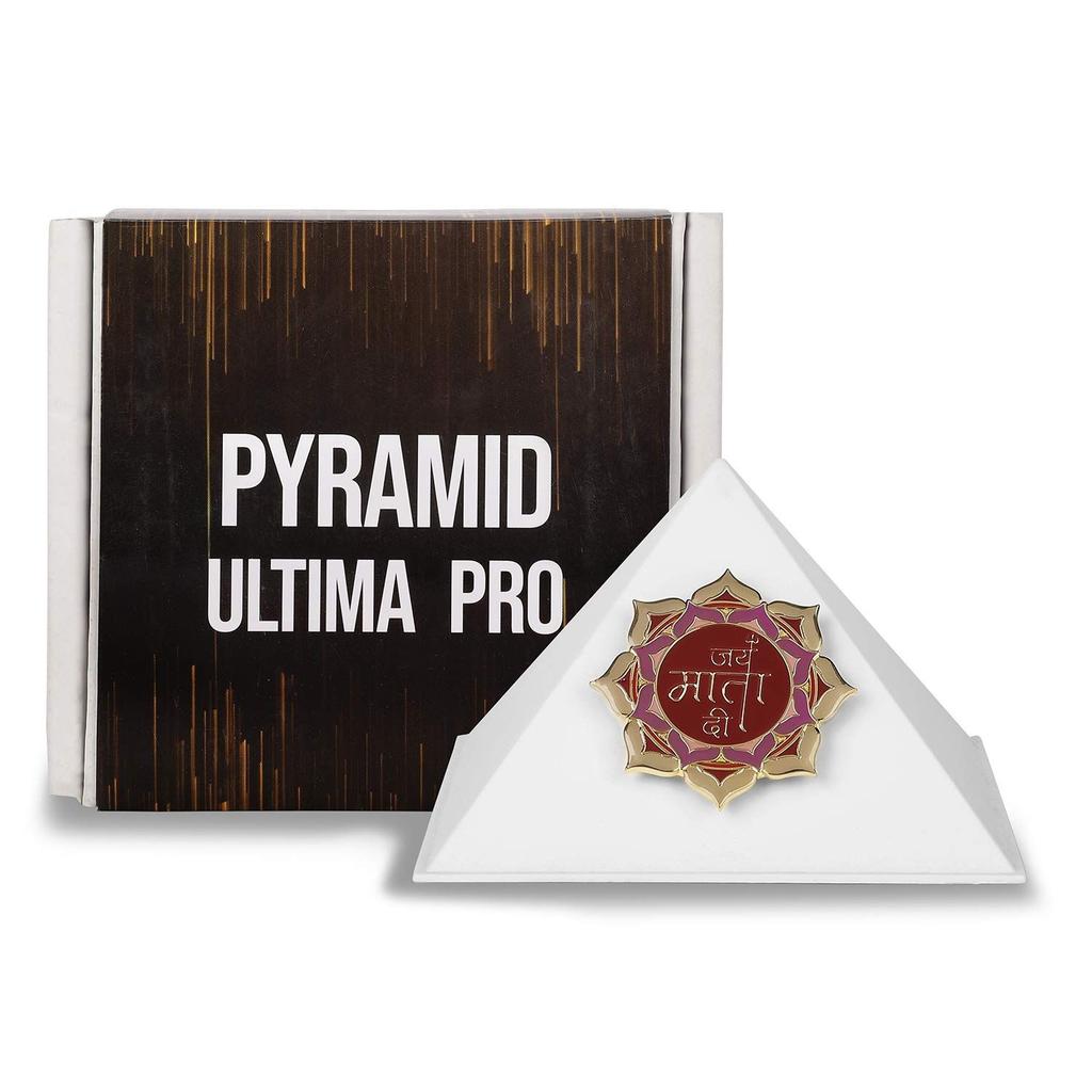 Vastu Pyramid Yantra for Positive Energy, Good Luck & Prosperity | Embossed Metal Feng Shui Pyramid for Home, Office & Gift
